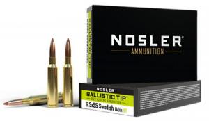 Nosler 61053 6.5x55 Swedish 140 gr Ballistic Tip 20 Per Box/ 10 Case