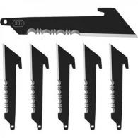 Outdoor Edge 3.0" Utility Blade W/Serrations Blade Pack (Black, 6 Blades)