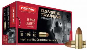 Norma Ammunition Range & Training 9mm 65 gr Frangible 50 Per Box/ 20 Case - 630140050 Norma Ammunition Range & Training 9mm 65 gr Frangible 50 Per Box/ 20 Case - 630140050