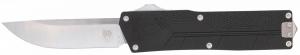 CobraTec Knives CTPRNEDGBLK Paragon OTF Plain Satin VG-10 SS Blade Black Textured - 1001