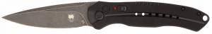 CobraTec Knives BLKDIABLOAUTO Diablo 3.50" Folding Black Stonewashed D2 Steel Blade, 4.75" Black Textured G10 Scales Handle - 1001