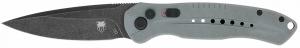 CobraTec Knives GRYDIABLOAUTO Diablo 3.50" Folding Black Stonewashed D2 Steel Blade, 4.75" Gray Textured G10 Scales Handle - 1001