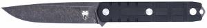 CobraTec Knives CTOWBLKDNS Outdoor Warrior 4.50" Fixed Drop Point Plain Stonewashed D2 Steel Blade, 4.75" Black Textured - 1001