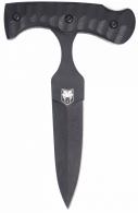CobraTec Knives Folding Push Dagger 2.88" Folding Dagger Plain Black D2 Steel Blade, 4.06" Black Textured G10 Scales Hand - FG10PD