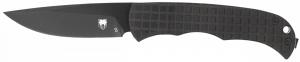 CobraTec Knives Wolverine 3.13" OTF Drop Point Plain Black TiCN D2 Steel Blade, 4.25" Black Textured G10 Handle - CTWOLVERINEGRN