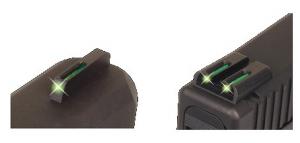 TruGlo TFO Square Low Set Fiber Optic Handgun Sight - TG131GT1