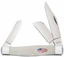 Case 14093 Stockman EDC Large 3.30"/2.30"/2.20" Folding Clip Point Knife - 201