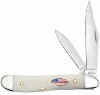 Case Peanut EDC 2.10"/1.53" Folding Clip Point/Pen Plain Mirror Polished Tru-Sharp SS Blade, Smooth Natural Bone Handle - 14094 Case Peanut EDC 2.10"/1.53" Folding Clip Point/Pen Plain Mirror Polished Tru-Sharp SS Blade, Smooth Natural Bone Handle - 14094