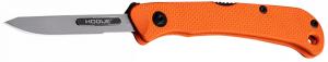 Hogue 35834 Expel 2.50" Folding Scalpel Plain Satin High Carbon Steel Blade, Blaze Orange Textured G10 Scales/SS Handle - 131