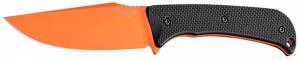 Hogue Extrak XL 3.90" Fixed Clip Point Plain Blaze Orange Cerakote CPM M4 Tool Steel Blade, Black Textured G10 Scales Hand - 131