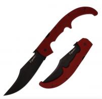 Cold Steel CS62MGCRRBK Espada XL 7.50" Folding Trailing Point Plain Black PVD AUS-10A SS Blade, Ruby Red Textured G10 Handle - CS-62MGC-RRBK