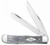Case Mini Copper Lock Folding Clip Point/Spey Plain Mirror Polished Tru-Sharp SS Blade/ Smooth Gray Bone Handle - 34201