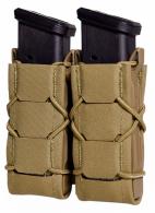 High Speed Gear 24PT02CB TACO Gen 2 Double Pistol Coyote Brown Nylon MOLLE Compatible w/ Pistol - 1018