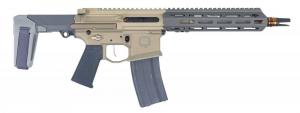 Q Honey Badger Handgun 5.56 Nato 30rd 10" Threaded Barrel Grey Accent with Brace - HB55610INPISTOL