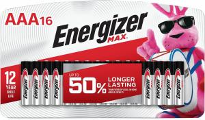 Rayovac AAA Batteries Max Black/Silver 1.5V Alkaline Qty (16) Single Pack - 111