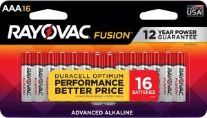 Rayovac AAA HIGH ENREGY Alkaline Batteries Silver/Blue 1.5 Volts 1,123 mAh (16) Single Pack - 82416T02