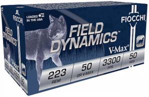Fiocchi Field Dynamics .223 Remington 50gr V-Max 20rd Box - 223HVA20 Fiocchi Field Dynamics .223 Remington 50gr V-Max 20rd Box - 223HVA20