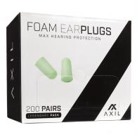 AXIL Foam Ear Plugs Green 200 Pair - AXFP200GP