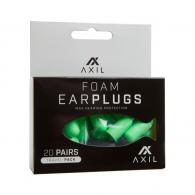 AXIL Foam Ear Plugs - Green 20/Pack - FP-20GKP