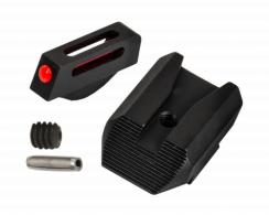 KS6 Fiber Optic Sight Set Red/Fiber Optic Front Sight- Black/Blank Rear Sight - 1260