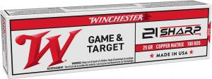 Winchester  USA 21 Sharp Ammo 25gr  100rd box Copper Composite Bullet