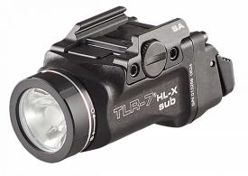 Streamlight TLR-7 HL-X SUB USB Black 6000 Series Aluminum Springfield Armory Hellcat 1000 Lumens - 69506