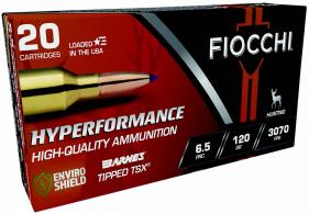 Fiocchi Hyperformance 6.5 PRC 120gr Barnes Tipped TSX 20 Per Box/10 Case - 65PRCTT Fiocchi Hyperformance 6.5 PRC 120gr Barnes Tipped TSX 20 Per Box/10 Case - 65PRCTT