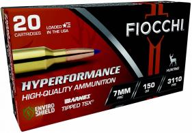 Fiocchi Hyperformance 7mm PRC 150gr Barnes Tipped TSX 20 Per Box/10 Case - 7PRCTT