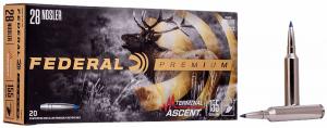 Federal Premium 28Nosler 155gr Terminal Ascent 20 Per Box/10 Case - P28NTA1