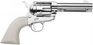 Traditions 1873 45 Long Colt 6rd 5.50" Nickel White PVC Grip - SAT73132FT
