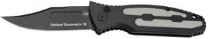 Boker Plus Kalashnikov 3.35" Clip Point Plain Black D2 Steel Blade Black/Gray Aluminum Handle - 01KALS136 Boker Plus Kalashnikov 3.35" Clip Point Plain Black D2 Steel Blade Black/Gray Aluminum Handle - 01KALS136