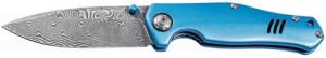 Boker 3.15" Drop Point Damascus Blade Blue Aluminum Handle - 111101DAM Boker 3.15" Drop Point Damascus Blade Blue Aluminum Handle - 111101DAM