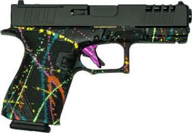 GLFA 19 Striker 9mm 4" 15 Shot BLK Slide Splatter Black Frame - GL19 S-BLK