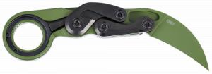 CRKT 4040BG Provoke 2.41" Folding Hawkbill Plain D2 Steel Blade Green Aluminum Handle - 395 CRKT 4040BG Provoke 2.41" Folding Hawkbill Plain D2 Steel Blade Green Aluminum Handle - 395