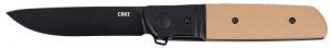 CRKT 5720B Bamboozled 3.32" Folding Plain Satin D2 Steel Blade Bronze/Black G10/SS Handle - 395