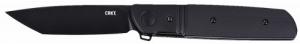 CRKT 5720K Bamboozled 3.32" Folding Plain Satin D2 Steel Blade Black G10/SS Handle - 395