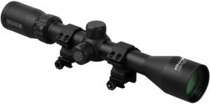 Konus Fighter Riflescope, 3-9x40mm, 30/30 Reticle w/ Rings, Black - 488