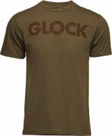 Glock Caliber Tee Coyote Ringspun Cotton Short Sleeve 2XL - AP96204
