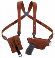 Galco Classic Lite 2.0 Shoulder System Shoulder Size Fits Chest Up To 56" Natural Leather Fits Glock 43 Right Hand - CL2800R