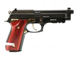 Taurus 92 9mm Semi Auto Pistol 5" Matte Black, Gold Accents, 17+1 - 1920151GLDHW1
