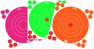 Pro-Shot SplatterShot 8" Bullseye Self-Adhesive Orange/Pink/Green 6 Pack - 8BFL6COMBO
