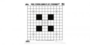 Pro-Shot Sight-In Hanging Heavy Paper 100yds 14" x 14" Black/White 12 Pack - SSIT12PK