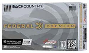 Federal BackCountry 7mm 195gr 20 Per Box/10 Case - 10