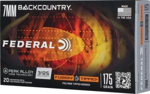 Federal  BackCountry 7mm 175gr Tipped Fusion 20 Per Box/10 Case - 10