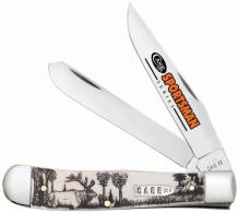 Case Trapper Sportsman Folding Clip Point/Elk Embellished Natural Bon - 81222