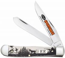 Case Trapper Sportsman Folding Clip Point/Spey Plain Mirror Polished Tru-Sharp Stainless Steel Blade/Bird Dog Hunter Embellished - 81224
