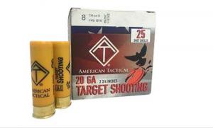 ATI Target Load 20Gauge 2.75" 7/8oz 8Shot 25 Per Box/10 Case - ATIAC20T8