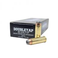 Double Tap Controlled Expansion Ammo .45 Colt(+P) 250gr SJHP 20rd Box Double Tap Controlled Expansion Ammo .45 Colt(+P) 250gr SJHP 20rd Box