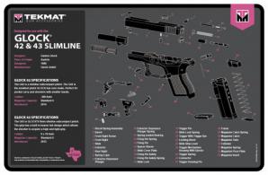TekMat For Glock Gen 3 Cleaning Mat Pink Rubber 11" x 17" - TEKR17GLOCKG3PNK