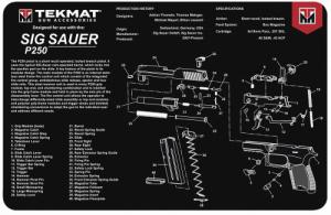 TekMat Sig Sauer P250 Cleaning Mat Black/White Rubber 11" x 17" - 1028
